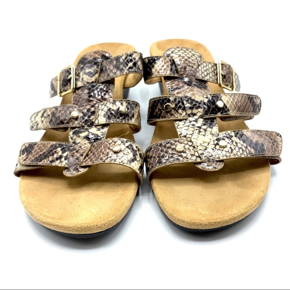 Vionic Orthotic Wedge Sandals Snake Embossed - Picture 5 of 9